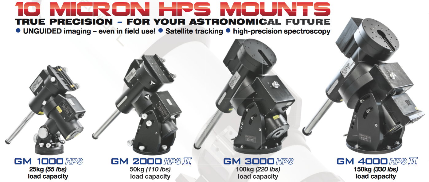 10 Micron Mounts Line up