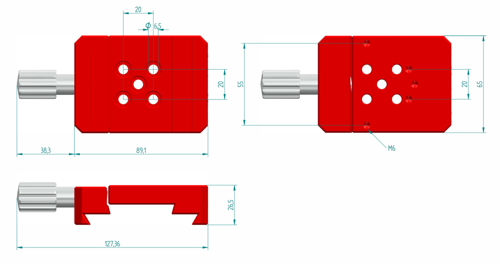 Primaluce Lab Dovetail Clamp Vixen+Losmandy PLUS Measurements