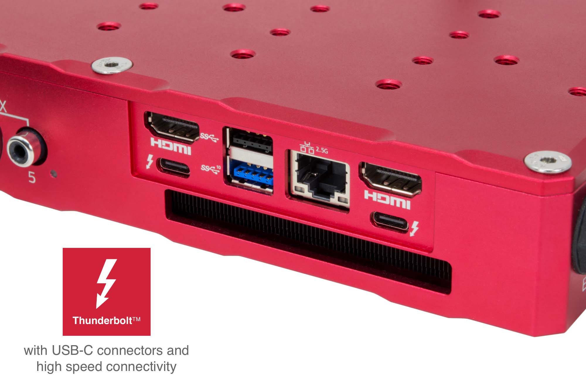 Primaluce Lab EAGLE5 PRO USB and Thunderbolt Ports