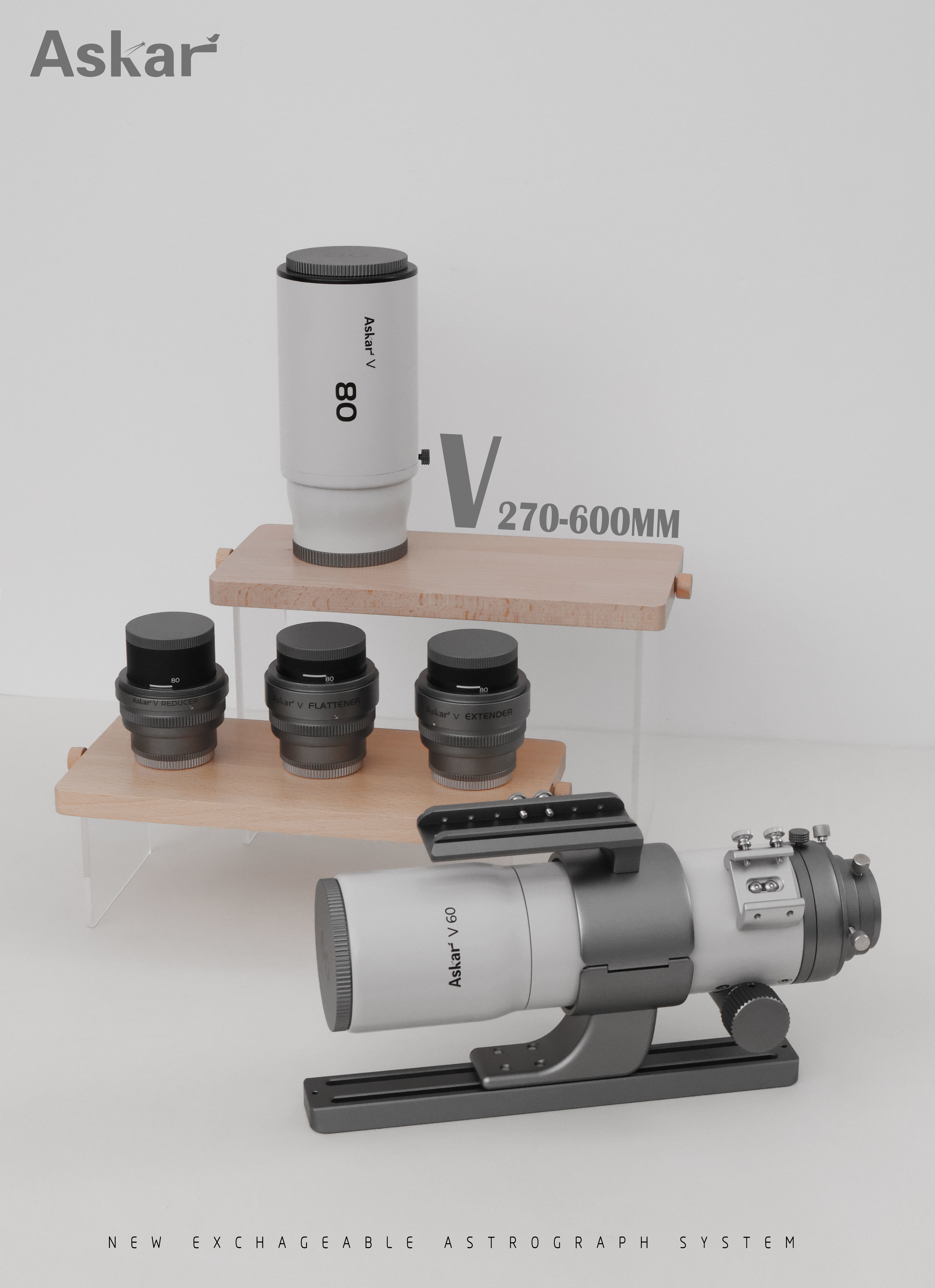 Askar V 270-600mm Interchangeable Apo Triplet Telescope Lenses