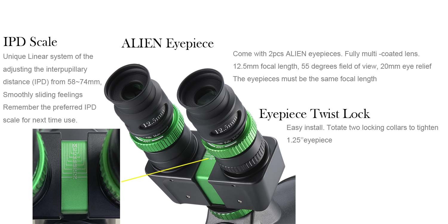 Founder Optics Bino One Scope with Alien Eyepieces