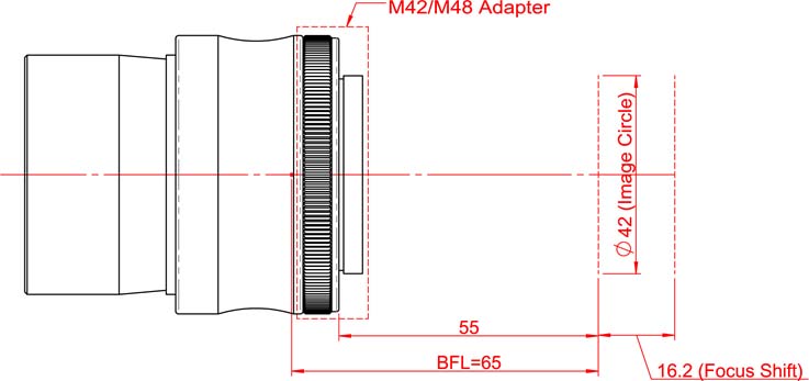 Founder Optics Field Flattener for FOT106 Back Focus