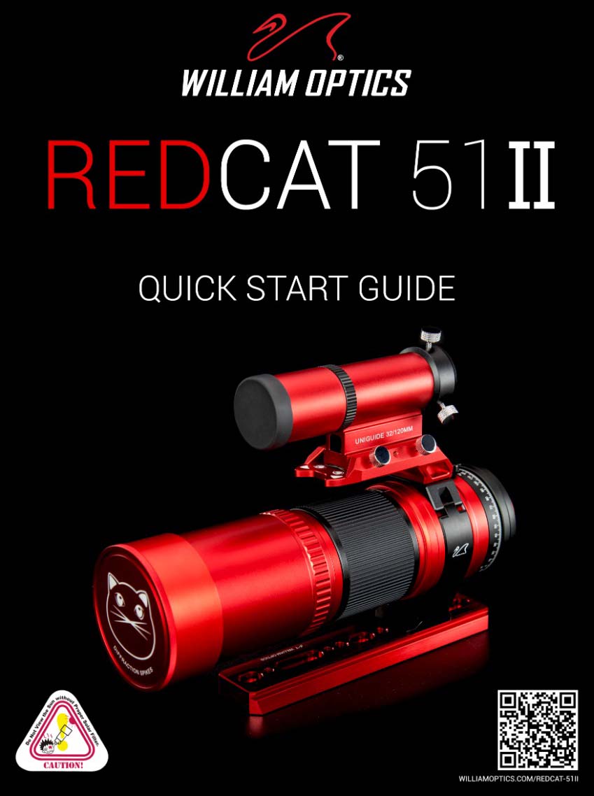 William Optics RedCat 51 II U V2.5 Quick Start Guide