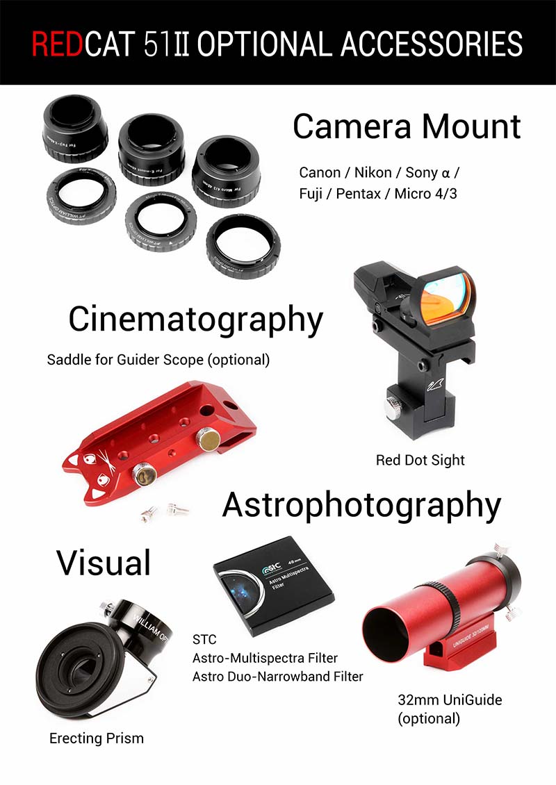 William Optics RedCat 51 v2 Optional Accessories