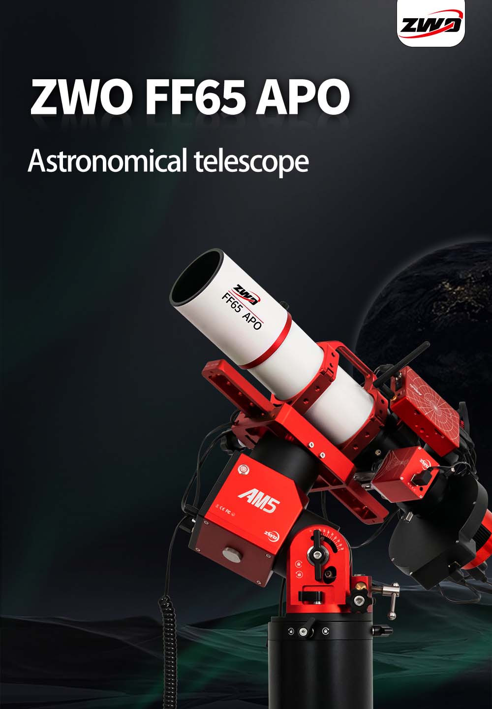 ZWO FF65 f/6.4 Apochromatic Quintuplet Refractor Telescope