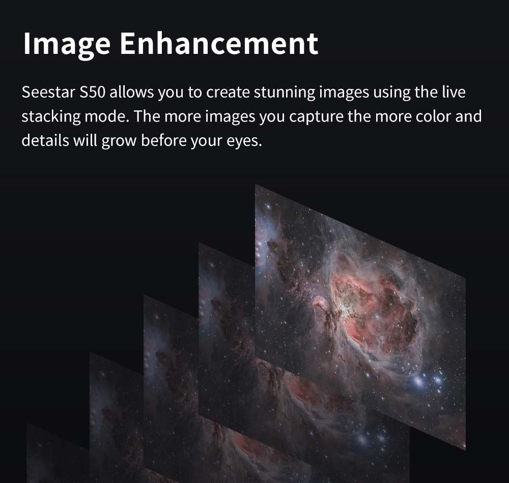 ZWO Seestar-S50 all-in-One Smart Telescope Image Enhancement