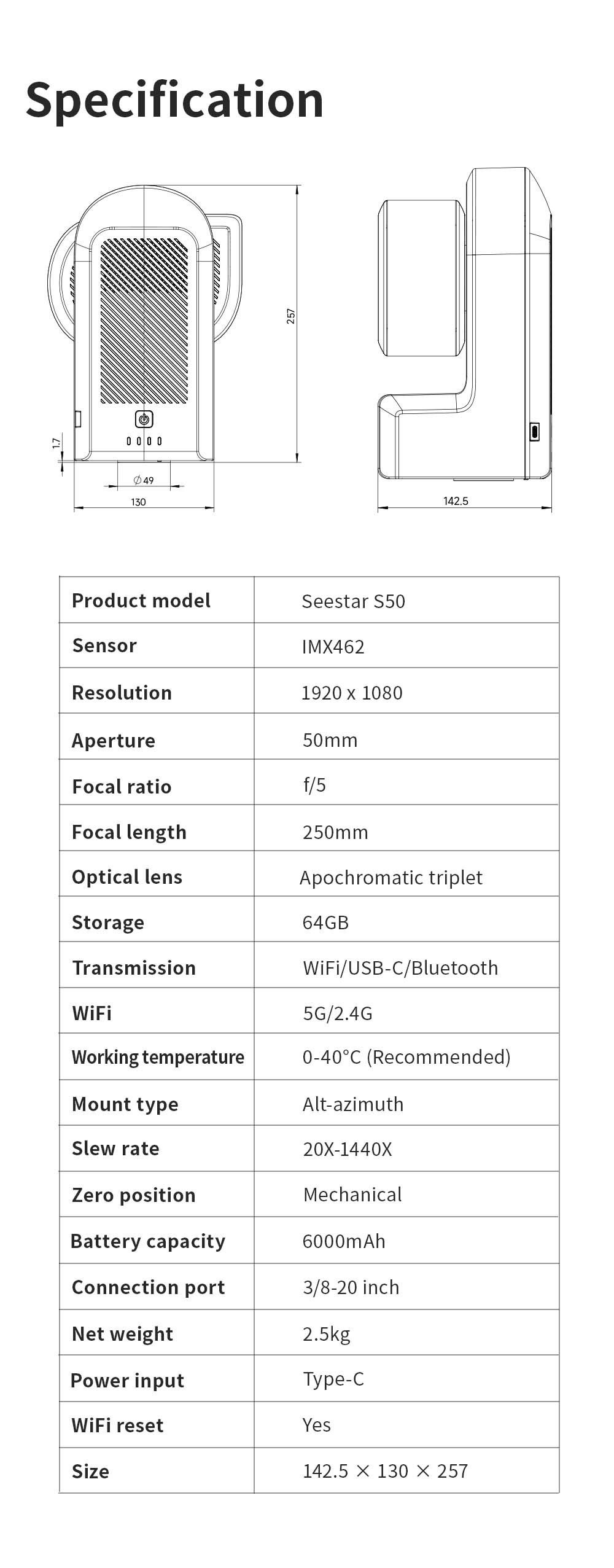 Astroprints Supporto Per Powerbank Per ZWO Seestar S50 - Foto 9