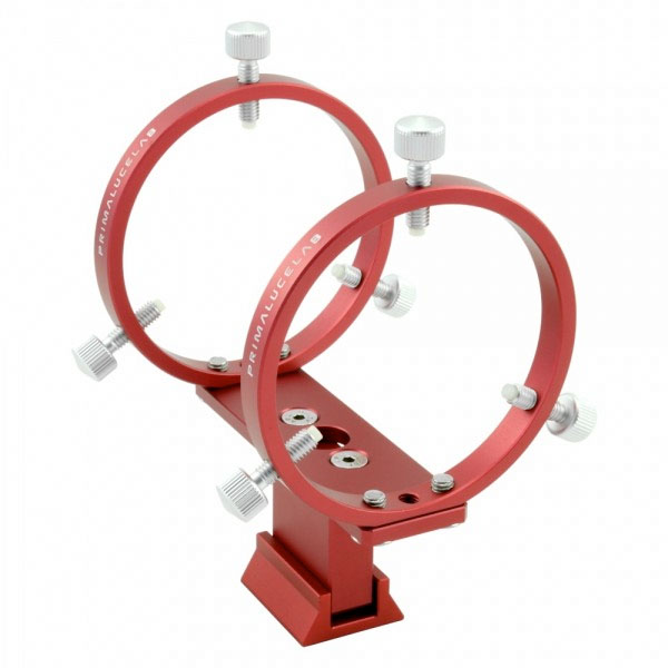 PrimaLuce Lab Deluxe Guidescope Support WITH 80mm Guide Rings on Finder Base