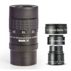 Baader Mark IV Hyperion Zoom 8-24 mm Eyepiece & Hyperion Zoom Barlow Lens 2.25x Bundle