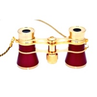 Carmen 3x25 mm Burgundy and Gold Opera Glasses