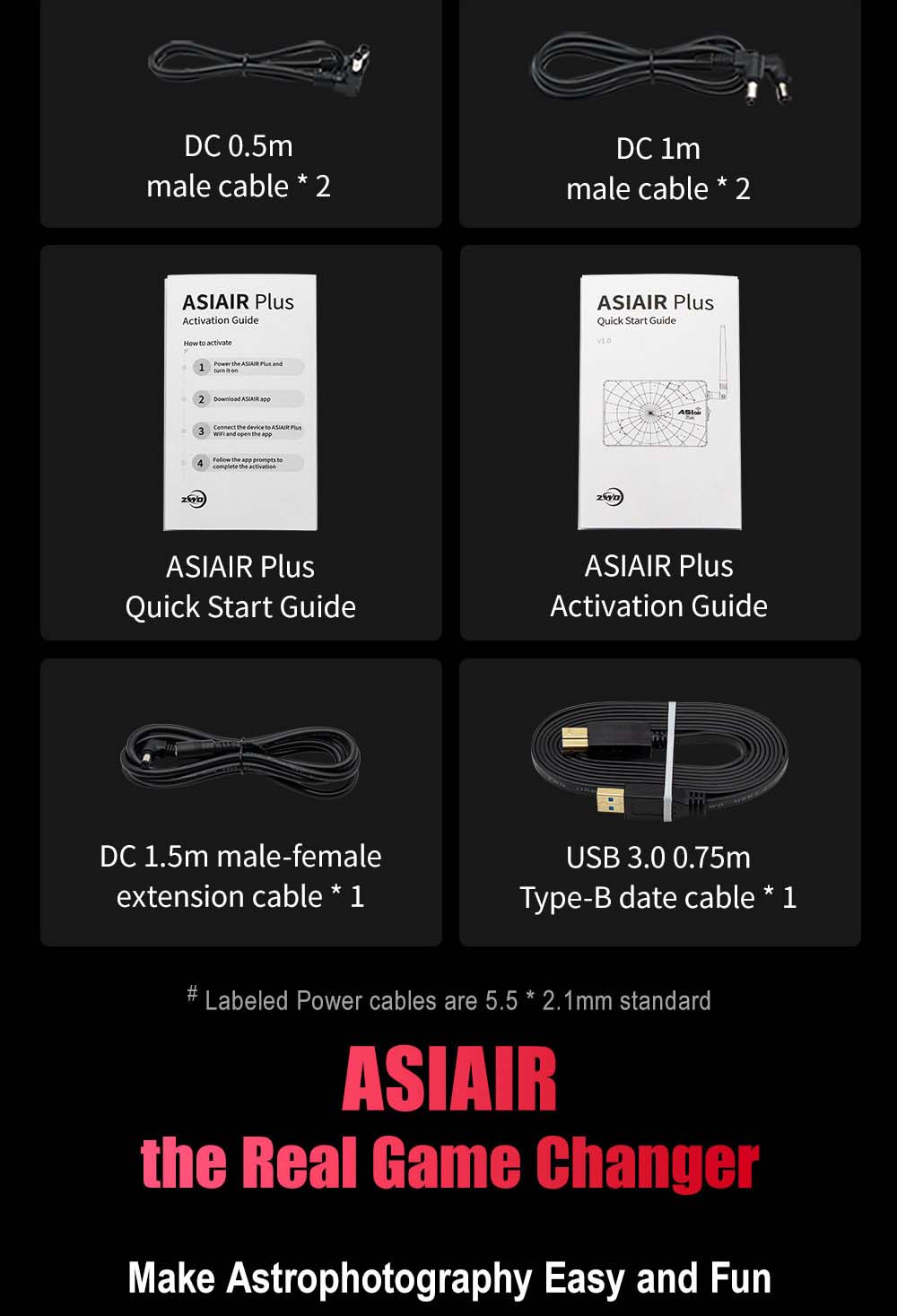 ZWO ASiair Plus 32GB Cables